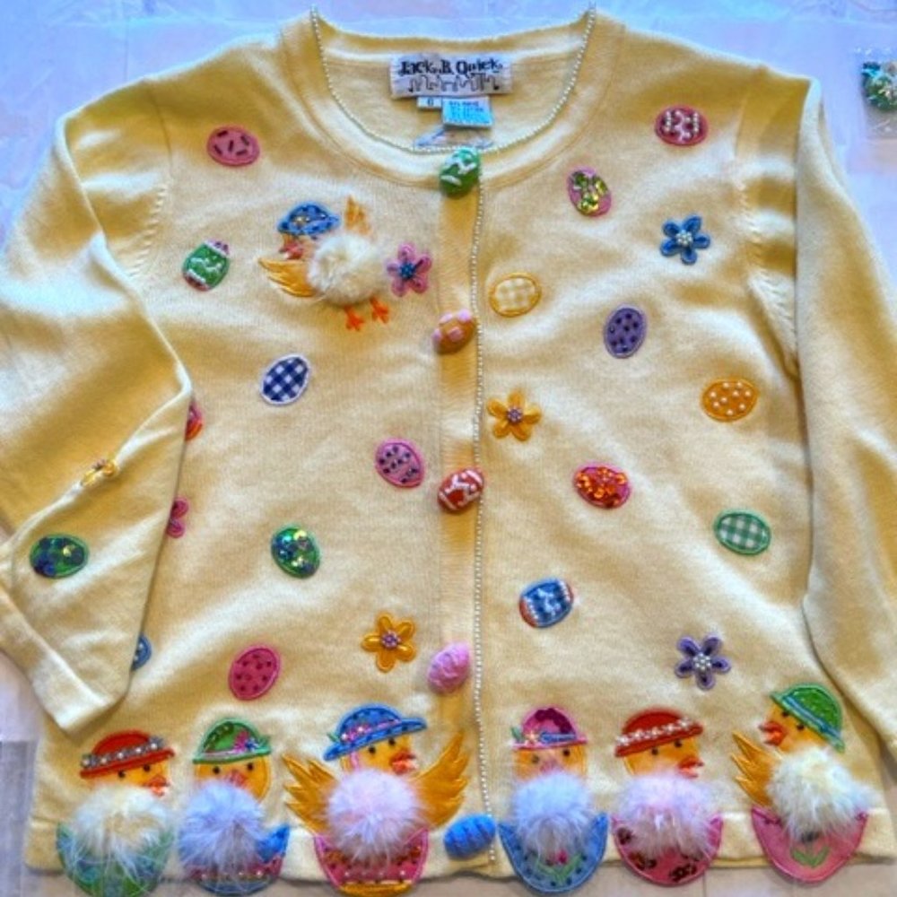 Jack B. Quick Easter Cardigan Sweater Girls Size 6 NEW